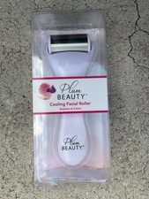 Plum Beauty Cooling Facial Roller - White with Silver Roller