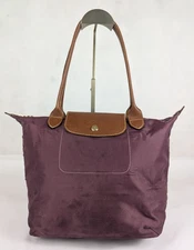Longchamp Le Pliage Tote – Authentic Preowned Nylon Purple Handbag, Chic!