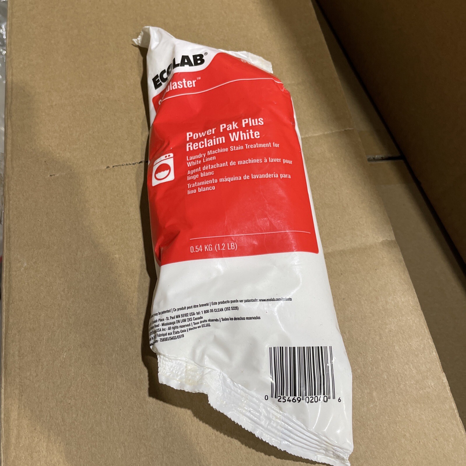 Ecolab StainBlaster Power Pak Plus Reclaim White 1.2lb 6100909 Stain
