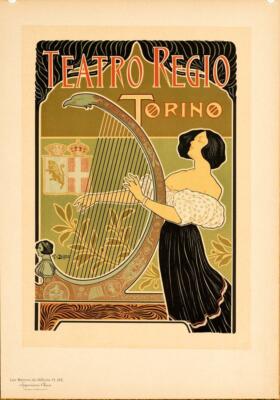 MAITRES DE L'AFFICHE ORIGINAL VINTAGE POSTER TEATRO REGIO BY BOANO 1896 