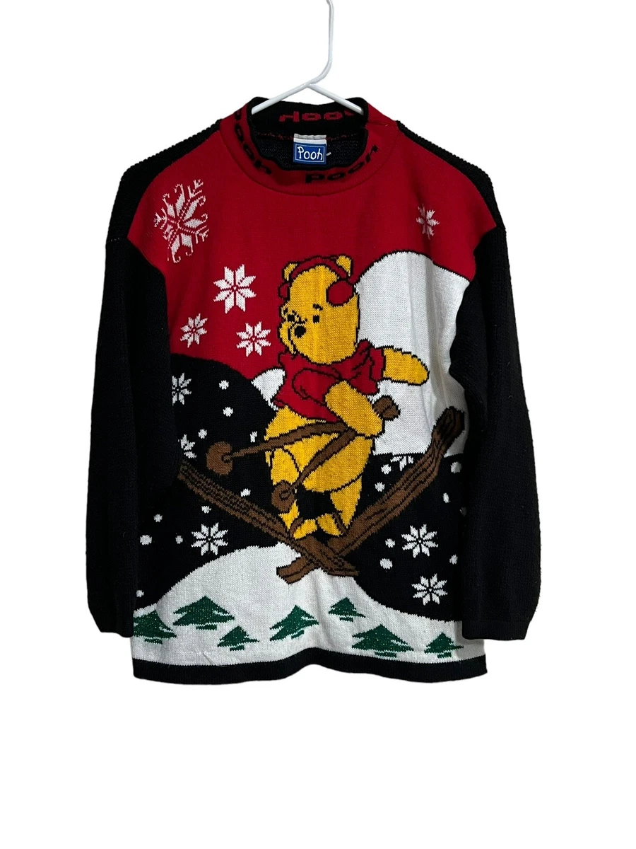 VINTAGE Winnie The Pooh Disney Christmas Sweater SMALL ADULT Pooh Knit READ  SZ | eBay
