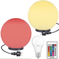 Rgb Kugelleuchten Kugellampen 2Er Set Ø 30/30Cm AußEmleuchte Garten Lampe Led