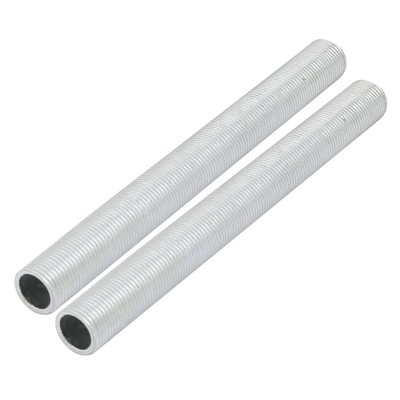 Sourcingmap 2 Pezzi Nipplo Per Lampada Filettato M10 X 320 Mm – Zincato, Passacavo Per Cavi - 3