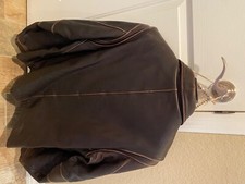 Sonoma Jean Co Jacket Brown Leather Zip Stitch Design. Used. 
