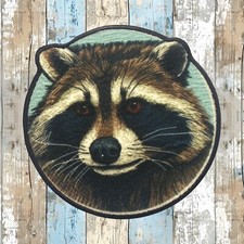 Raccoon Patch Embroidered Iron-on Applique Nature Outdoor Masked Animal Wildlife