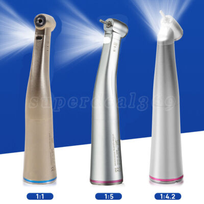Dental 1:1 1:5 1:4.2 LED Fiber Optic Contra Angle Increasing Handpiece ns