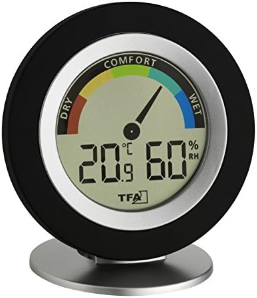 Termoigrometro Digitale TFA 30.5019.01 Cosy Nero - Design e Clima