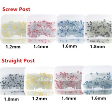 100 Pcs Dental Endo Quartz Fiber Post Straight/Screw Restorative Posts 1.0-1.8mm