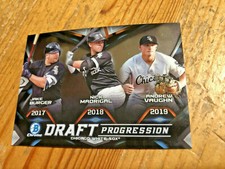 2019 Bowman Chrome Draft Progression Card - CWS - Vaughn, Madrigal, & Burger