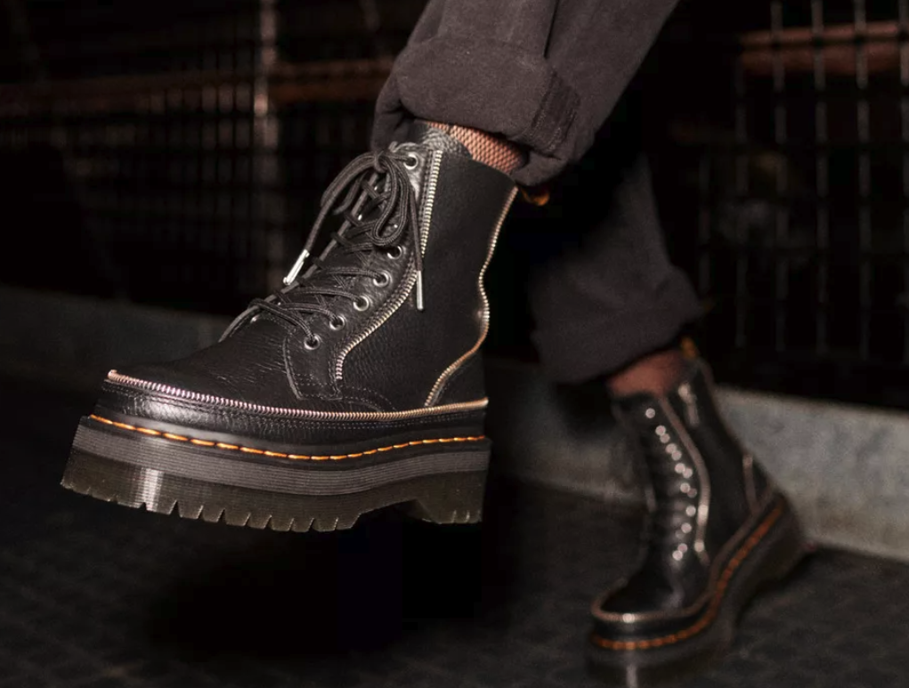 DR.MARTENS JADON QUAD ZIP MILLED NAPPA LEATHER PLATFORMS DR.MARTENS JADON QUAD ZIP MILLED NAPPA LEATHER PLATFORMS