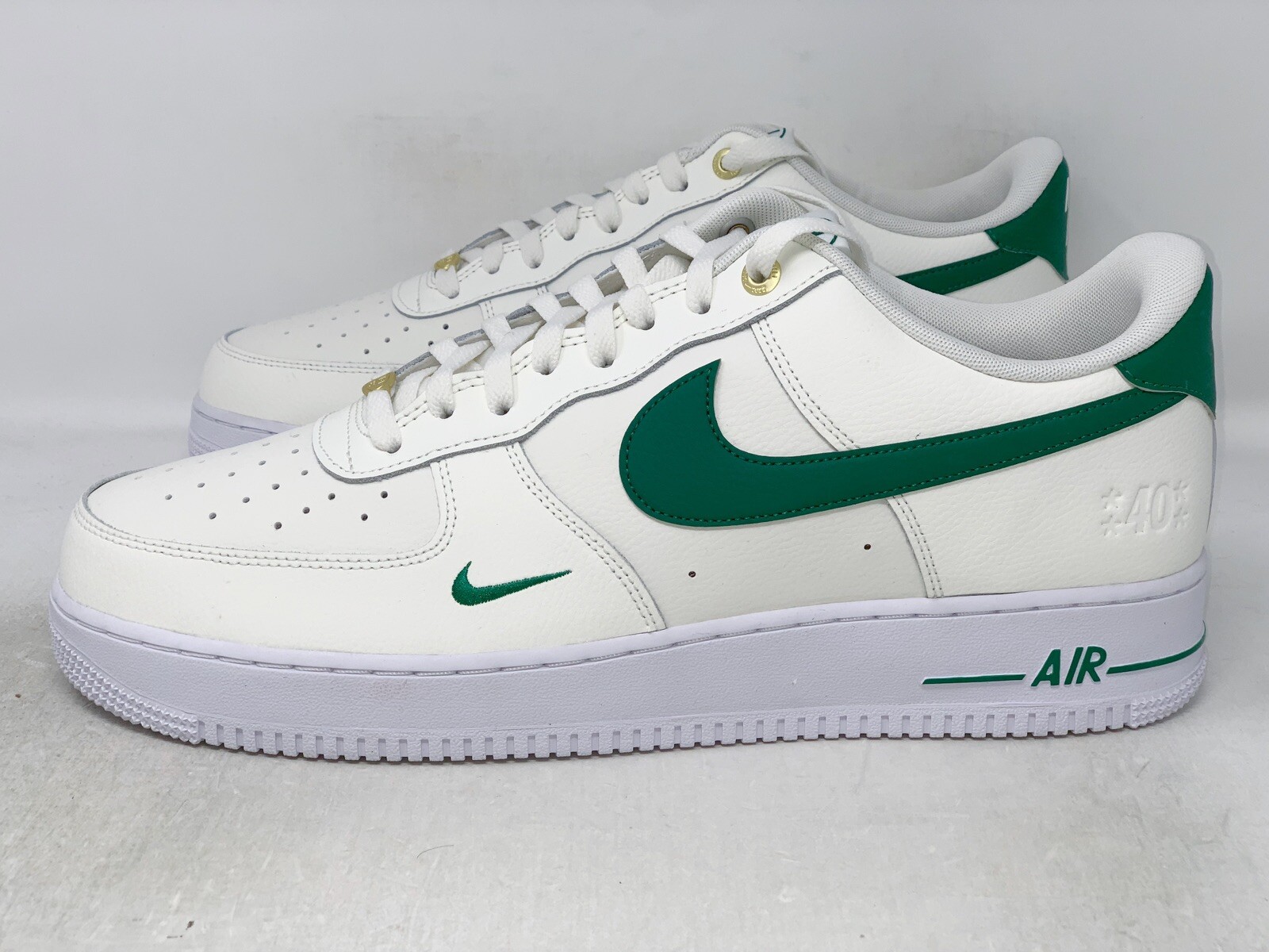 Nike Air Force 1 '07 40th anniversary sneakers in sail white and malachite  green