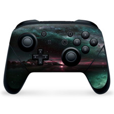 Nintendo Switch Pro Controller Skin Decal Vinyl Wrap - Galaxy planet shine moon