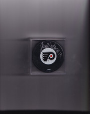 Joe Watson Philadelphia Flyers Autographed Signed Hockey Puck No COA w/Case