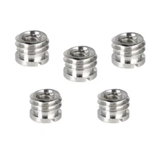 CAMVATE 5x 1/4"-20 Female To 3/8"-16 Male Micro Screw Adapter For Mic And Accs