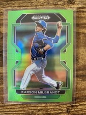 2022 Prizm Draft Picks Lime Green Karson Milbrandt /75 (B24) Marlins RC Rookie