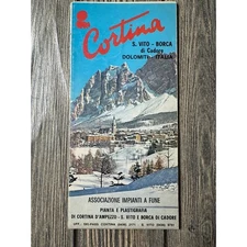 Vintage Italian Ski Resort Brochure - Cortina Dolomites & Cadore