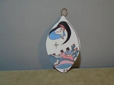 SMALL WOODEN TU-OTI 3.75” SOUTHWESTERN ORNAMENT WALL PLAQUE (CB1304)