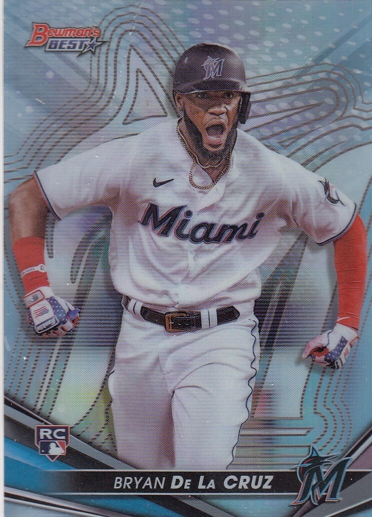 BRYAN DE LA CRUZ BOWMAN'S BEST ROOKIE REFRACTOR RC MIAMI MARLINS #8 2022 22