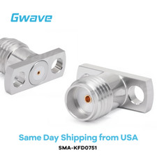 SMA Female Connector ,2 Hole Flange,Hole Spacing 8.6mm, Pin Diameter 0.51mm