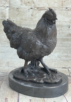 Top Reine Bronze Wohlstand Geldbaum Yuanbao Münze Hahn Huhn