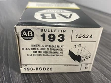 New Allen Bradley 193-BSB22 Series B Bimetallic Overload Relay 1.5-2.3A - USA