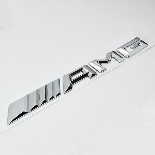 Mercedes Benz AMG Emblem Logo Heckklappe Aufkleber Sticke Silber Schriftzug Heck