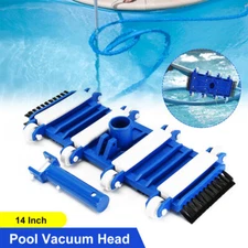 14 inch Swimming Pool Flexible Weighted Vacuum Head w/ Brushes and Wheels