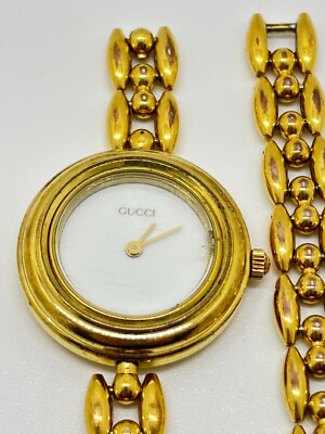 Read ] Gucci 11/12.2 Change Bezel Gold Colors White/Gold Used