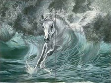 Horse Tile Backsplash McElroy Equine Art Ceramic Mural Kitchen Shower KMA012