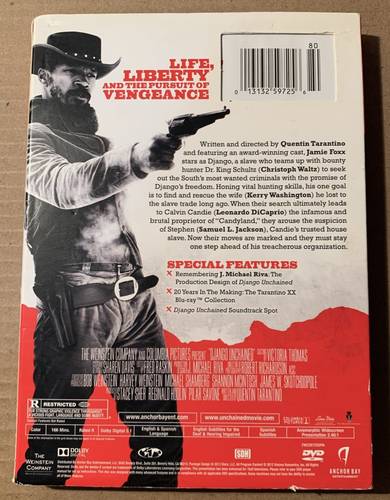 Django Unchained (DVD, 2012) with Slipcover - Picture 2 of 8