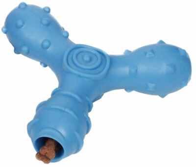 Pet Life   'Tri-Chew' Treat Dispensing and Chewing Interactive TPR Dog Toy