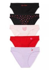 Victoria's Secret VICTORIA SECRET Heart BIKINI Panty 5 Panties PACK Set M or L