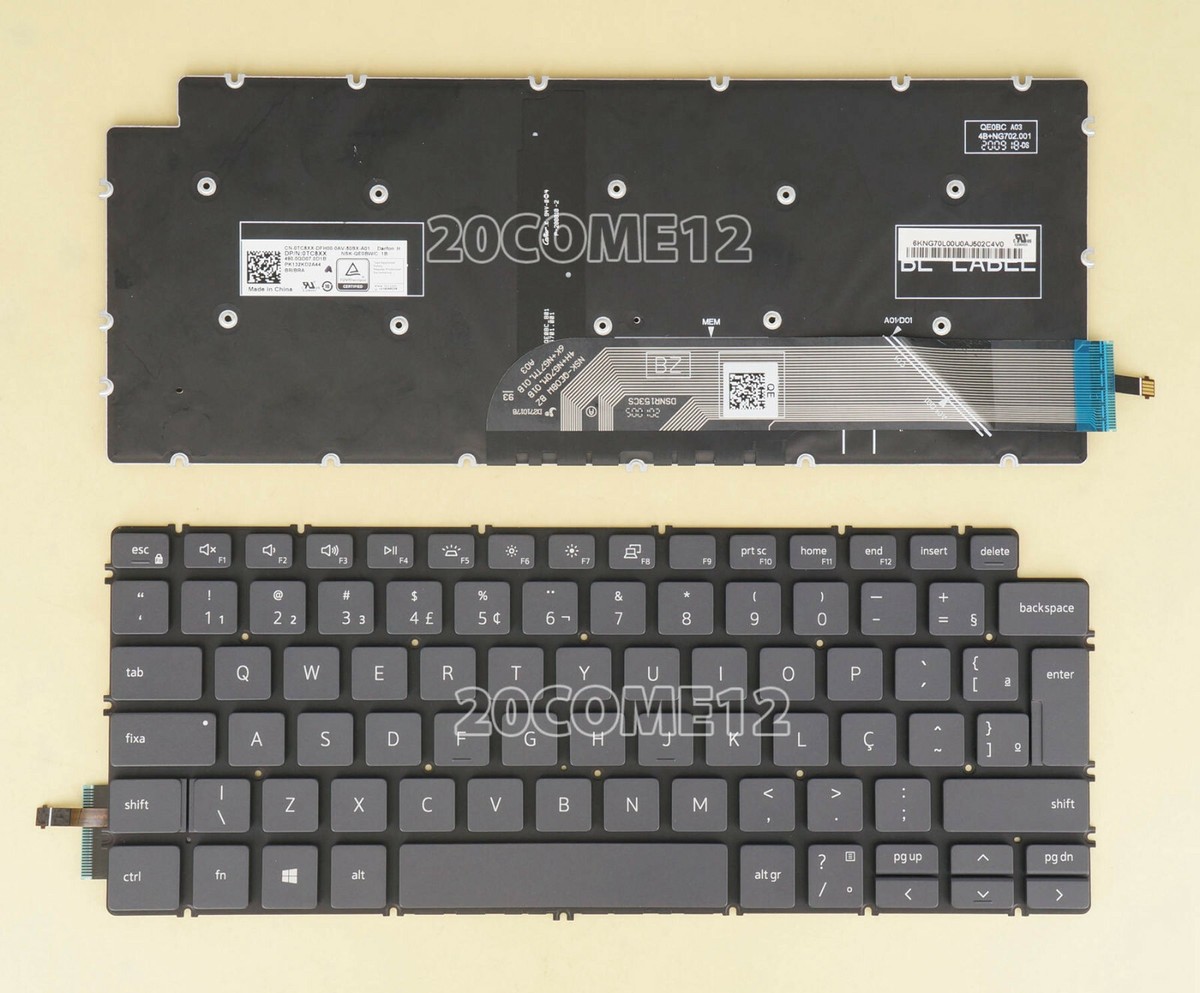New For Dell Vostro 5390 5391 5490 Keyboard Backlit no frame BR