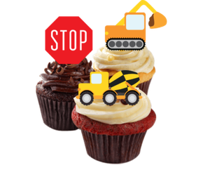 Chantier Grue Essbar Muffin Gateau Aufleger Tortenbild Fete D Anniversaire Deco Camion Ebay