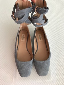 suede flats with ankle strap