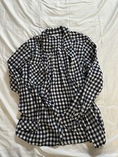 Croft  Barrow Women  s Large Plaid Long Sleeve Button Up