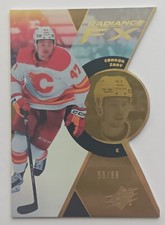 2023-24 SPx Radiance FX Gold Rookie Connor Zary /99 Calgary Flames