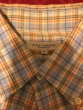Alex Cannon Men s Button Down Striped Long Sleeve Shirt Size XL