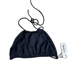 NWT Rachel Pally Tahoe Halter Bikini Swim Top Black Small