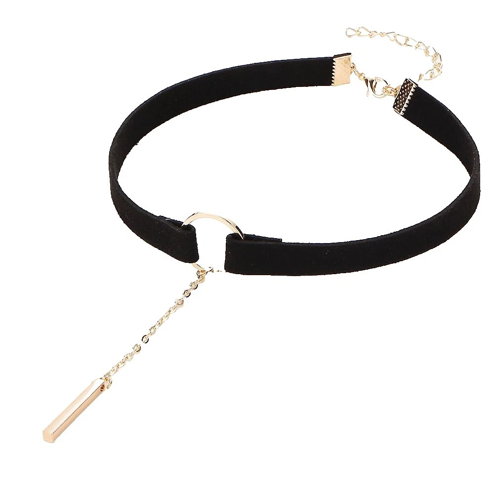 Velvet Collares y colgantes De moda Negro de cobre