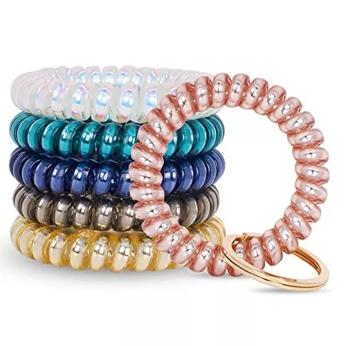 Amazon.com: JINZHOUFZ Pack of 5 Mix Color Plastic Coil Wrist Coil Stretch  Wristband Elastic Stretchable Spiral Bracelet (light 1) : Office Products