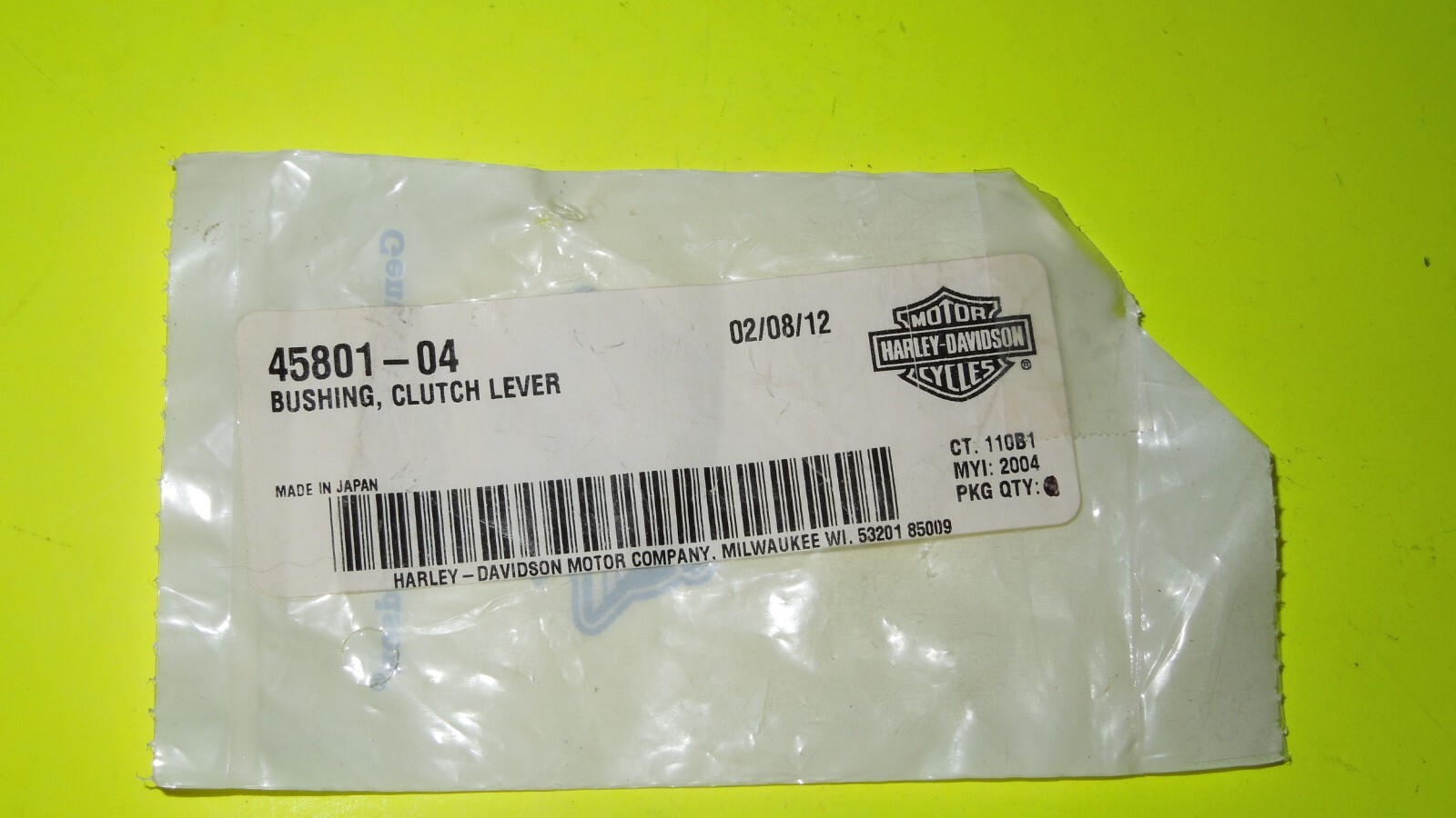 1 NOS OEM Harley Davidson Clutch Lever Bushing P/N 4580104 eBay