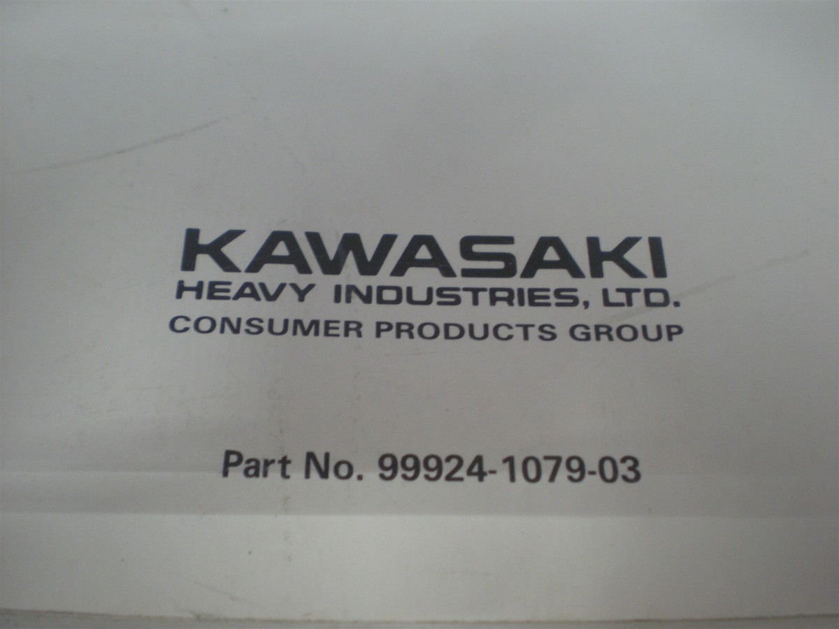 OEM Kawasaki Service Manual 1987-90 ZX750R GPX750R 99924-1079-03