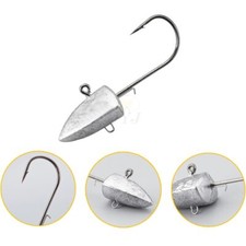 20PCS Triangle Head NED Hooks 1/8oz-1oz Jig Head Fishing Tackle Hooks