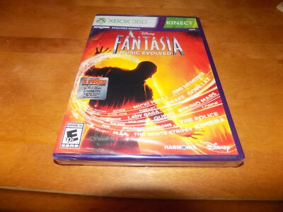 DISNEY FANTASIA MUSIC EVOLVED XBOX 360 KINECT Walt Disney's Music X Box Game NEW