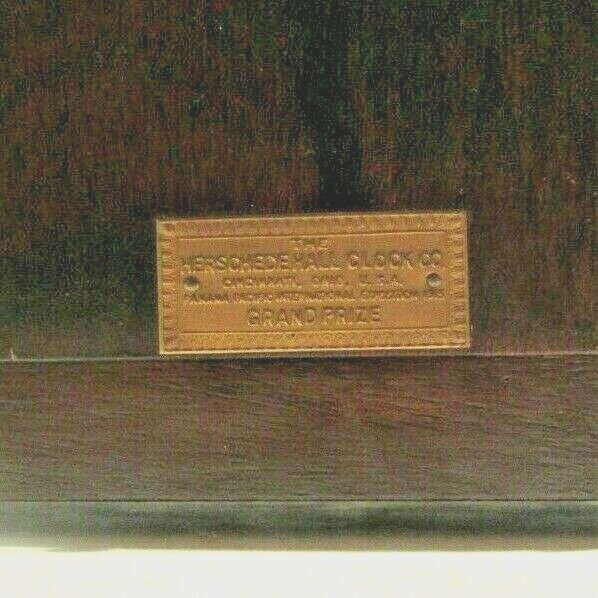 Vintage Herschede Mantel Clock - Mahogany Case Two Tone Finish No 5052 1925-1928