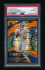 PSA 10 HENDON HOOKER 2023 SELECT CLUB LEVEL NEON ORANGE PULSAR #/7 PRIZM *POP 1*