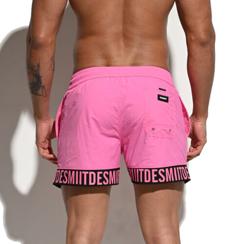 Pantalones cortos para hombre DESMIIT extra cortos alfabeto empalme tabla suelta deportes de secado rápido - Imagen 3 de 16