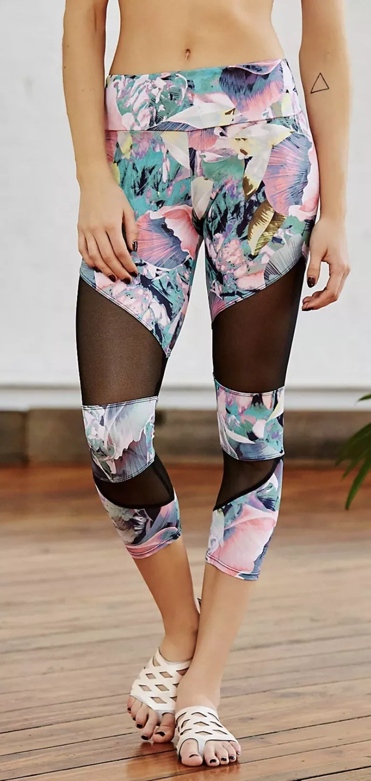free-people-movement paradise palms print crop capri leggings