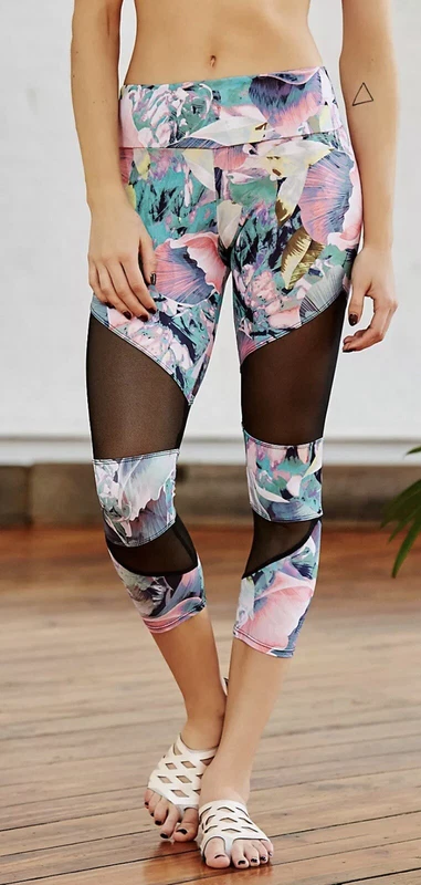 free-people-movement paradise palms print crop capri leggings
